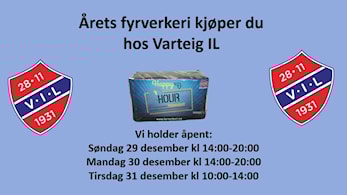 Årets fyrverkeri kjøper du hos Varteig IL